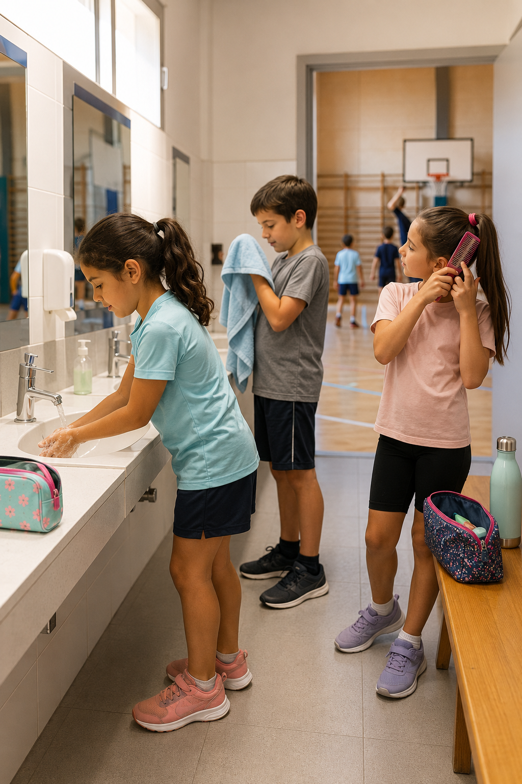Higiene después del deporte escolar